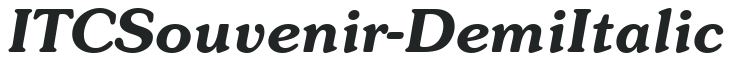 ITCSouvenir-Demi Italic preview