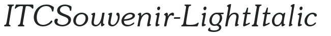 ITCSouvenir-Light Italic preview