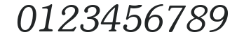 ITC Souvenir LT Light Italic numbers preview