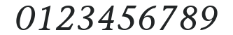 ITCStoneInformal-Italic numbers preview