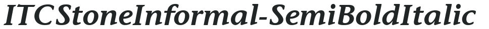 ITCStoneInformal-SemiBold Italic preview