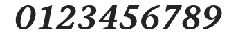 ITCStoneInformal-SemiBold Italic numbers preview