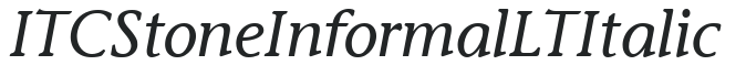 ITC Stone Informal LT Italic preview