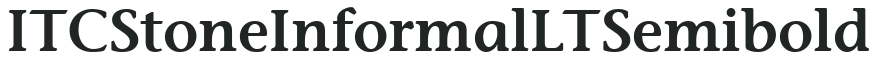 ITC Stone Informal LT Semibold preview