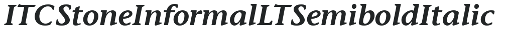 ITC Stone Informal LT Semibold Italic preview