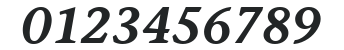 ITC Stone Informal LT Semibold Italic numbers preview