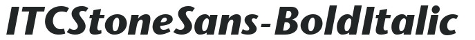 ITCStoneSans-Bold Italic preview