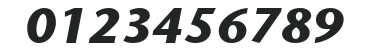 ITCStoneSans-Bold Italic numbers preview