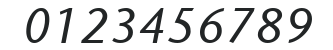 ITCStoneSans-Italic numbers preview