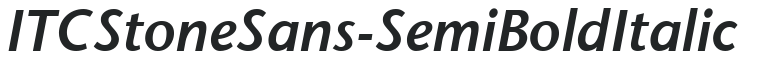 ITCStoneSans-SemiBold Italic preview