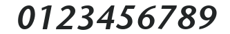 ITCStoneSans-SemiBold Italic numbers preview