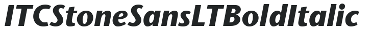 ITC Stone Sans LT Bold Italic preview