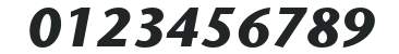ITC Stone Sans LT Bold Italic numbers preview