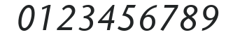 ITC Stone Sans LT Italic numbers preview