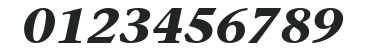 ITCStoneSerif-Bold Italic numbers preview