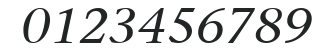ITCStoneSerif-Italic numbers preview