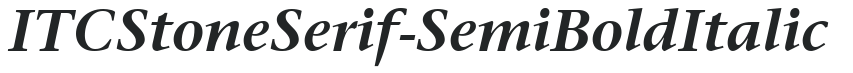 ITCStoneSerif-SemiBold Italic preview