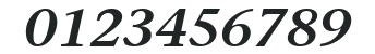 ITCStoneSerif-SemiBold Italic numbers preview