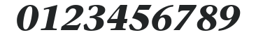 ITC Stone Serif LT Bold Italic numbers preview
