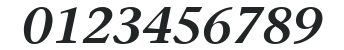 ITC Stone Serif LT Semibold Italic numbers preview