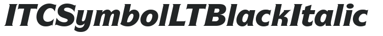 ITC Symbol LT Black Italic preview