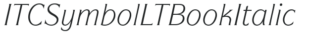 ITC Symbol LT Book Italic preview