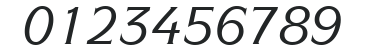 ITC Symbol LT Medium Italic numbers preview