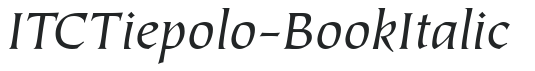 ITCTiepolo-Book Italic preview