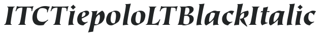 ITC Tiepolo LT Black Italic preview