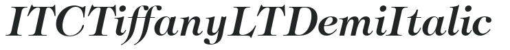 ITC Tiffany LT Demi Italic preview