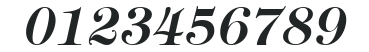 ITC Tiffany LT Demi Italic numbers preview