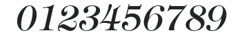 ITC Tiffany LT Medium Italic numbers preview