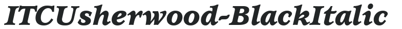 ITCUsherwood-Black Italic preview