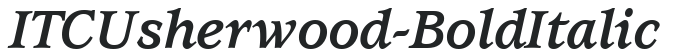 ITCUsherwood-Bold Italic preview