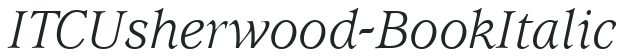 ITCUsherwood-Book Italic preview