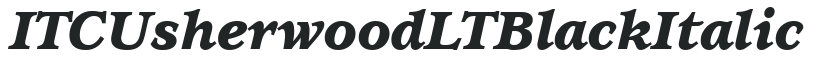 ITC Usherwood LT Black Italic preview