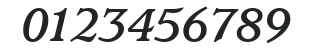 ITC Usherwood LT Bold Italic numbers preview