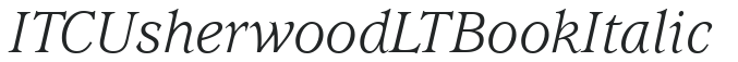 ITC Usherwood LT Book Italic preview