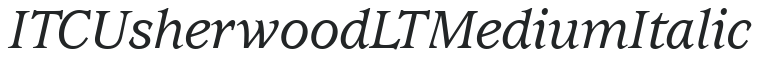ITC Usherwood LT Medium Italic preview