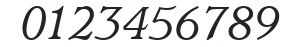 ITC Usherwood LT Medium Italic numbers preview