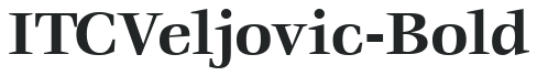 ITCVeljovic-Bold preview