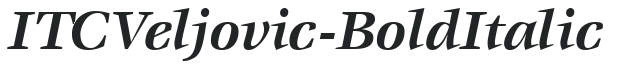ITCVeljovic-Bold Italic preview