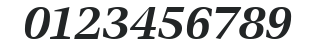 ITCVeljovic-Bold Italic numbers preview