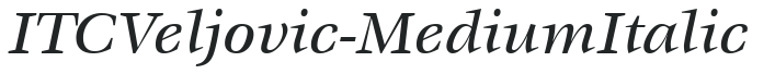 ITCVeljovic-Medium Italic preview