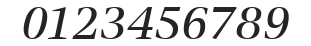 ITCVeljovic-Medium Italic numbers preview