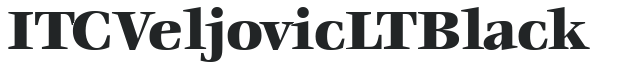 ITC Veljovic LT Black preview