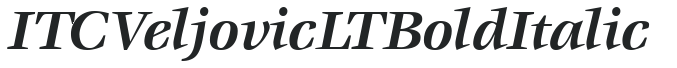 ITC Veljovic LT Bold Italic preview
