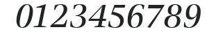 ITC Veljovic LT Medium Italic numbers preview