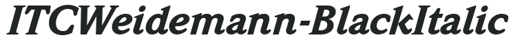ITCWeidemann-Black Italic preview