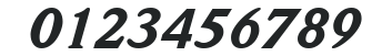 ITCWeidemann-Black Italic numbers preview
